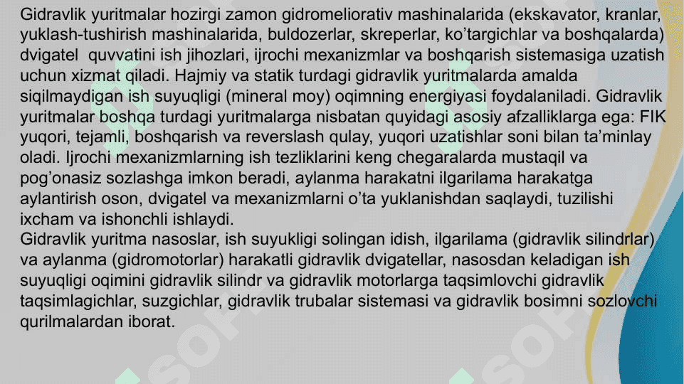 Gidravlik yuritmalar 2