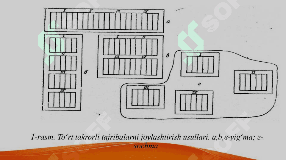 TAJRIBADA VARIANTLARNI JOYLASHTIRISH USULLARI 3