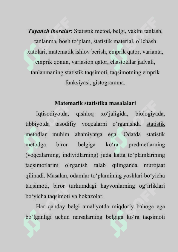 AMALDA KOP UCHRAYDIGON TAQSIMOT QONUNLARI 2