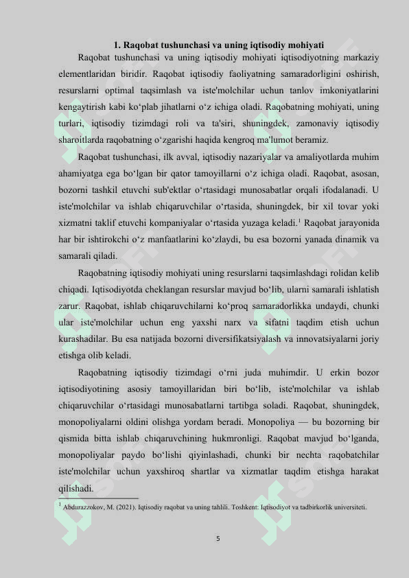 RAQOBAT VA MONOPOLIYA 4