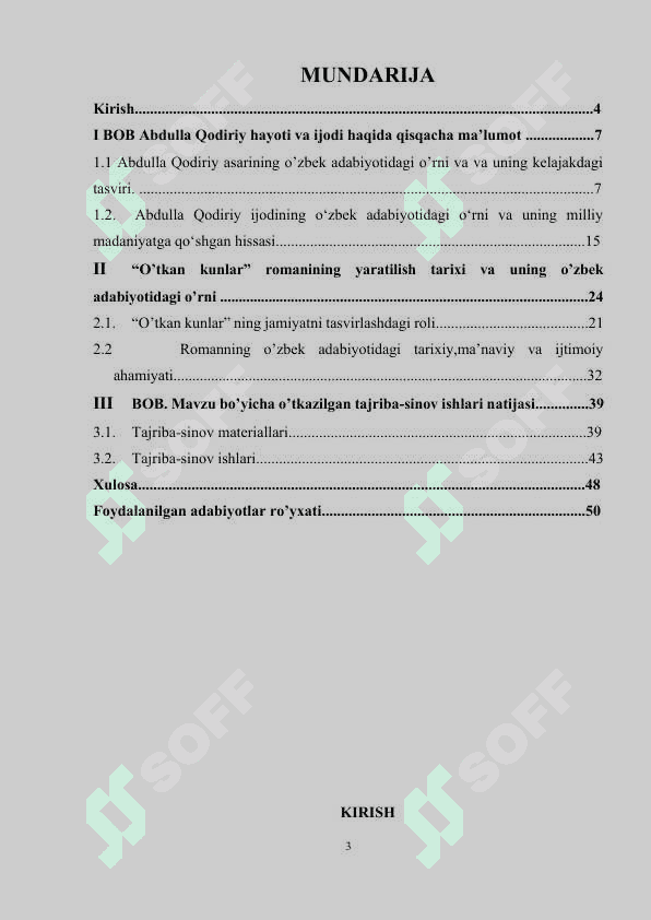 ABDULLA QODIRIYNING O'TKAN KUNLAR ROMANI 3