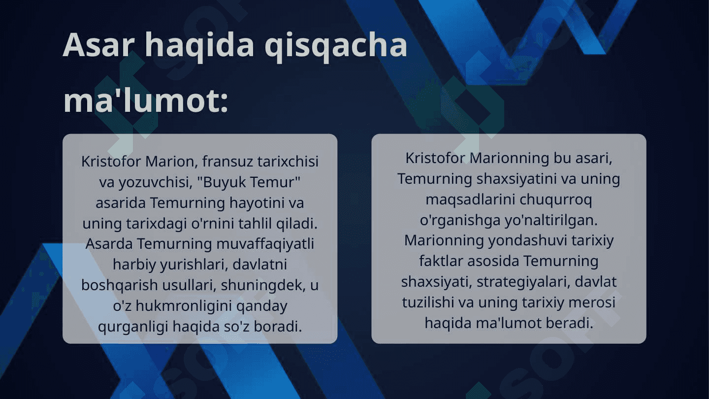 Kristofor Marioning Buyuk Temur asari 3