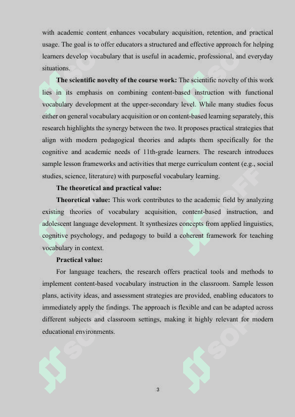 Teaching functional vocabulary through content-based activities for 11 grades 4