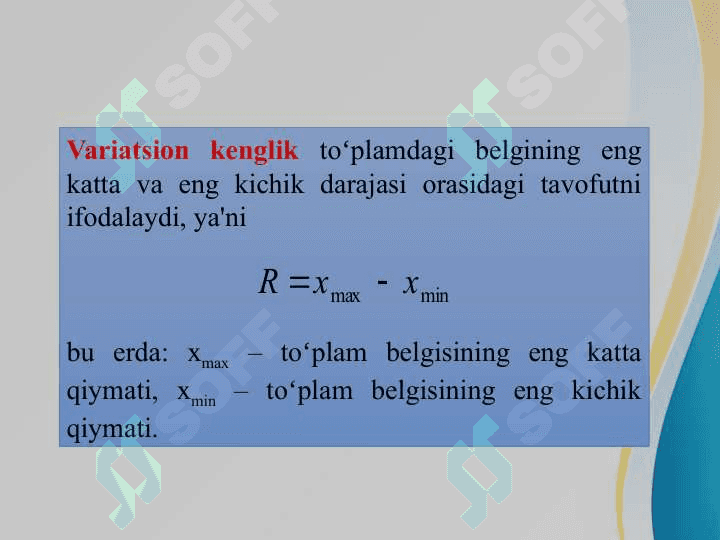 VARIATSION TAXLIL METODI 5