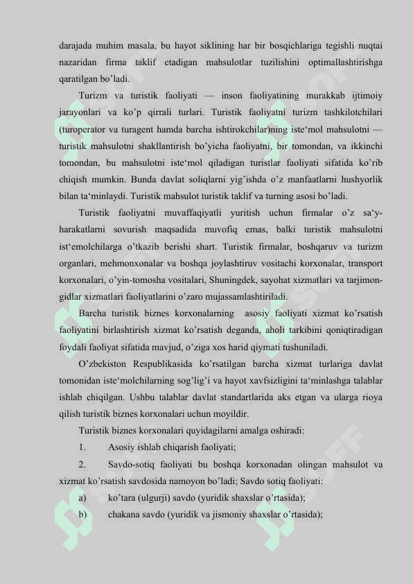 Tur mahsulotlarning tan narxini aniqlash 5