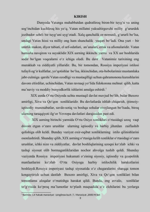 ROSSIYA IMPERIYASINING O‘LKAMIZDAGI MUSTAMLAKACHILIK SIYOSATI VA O‘LKANI O‘RGANISH MASALASI.docx 2