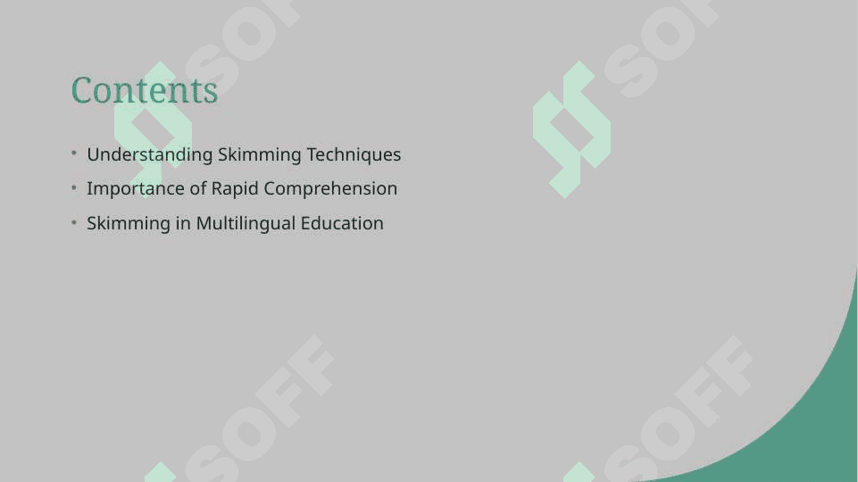 Explanations of skimming 2