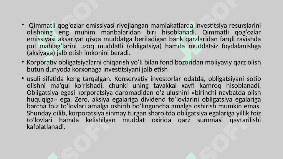 Qimmatli qog‘ozlar 2