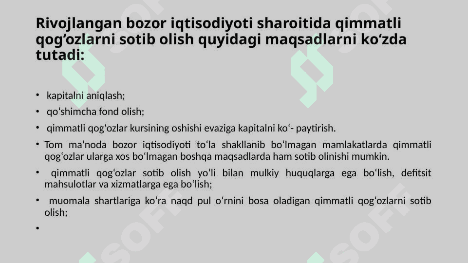 Qimmatli qog‘ozlar 3