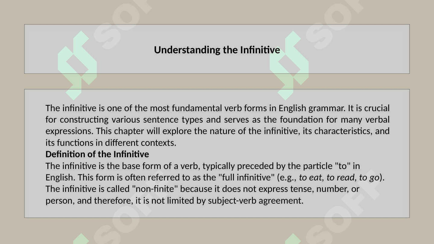 Infinitive 3