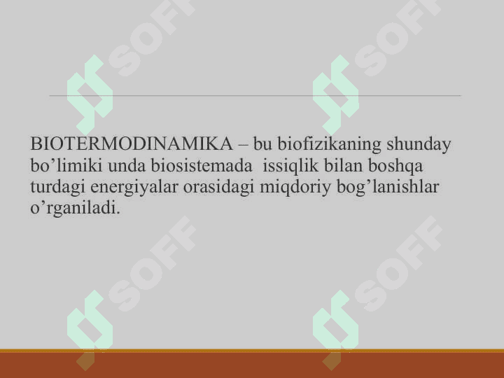 BIOENERGETIKA  биоэнергетика 3