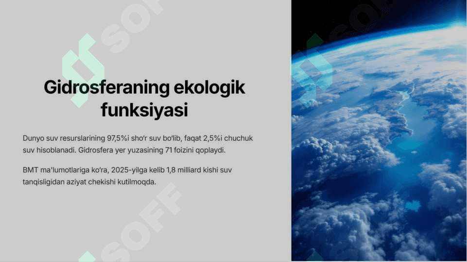 Gidrosferani ekologik funksiyasi 3