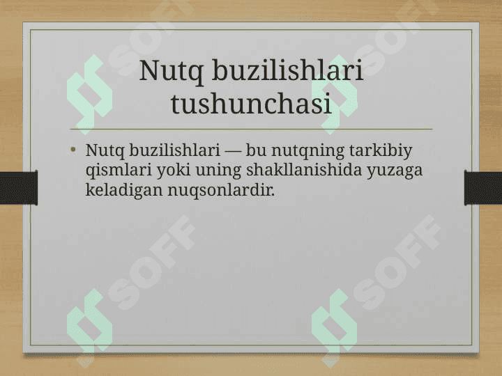 Nutq buzilishlarini tasniflash 4