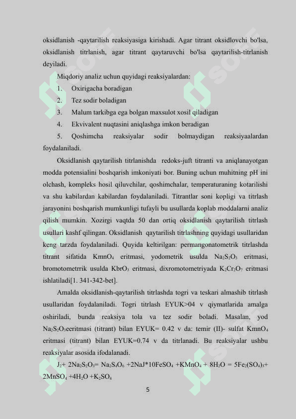Yodometrik usul 5