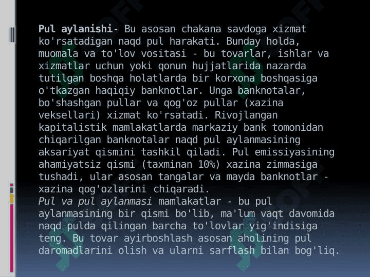 PUL AYLANMASI VA UNING TARKIBI pptx 3