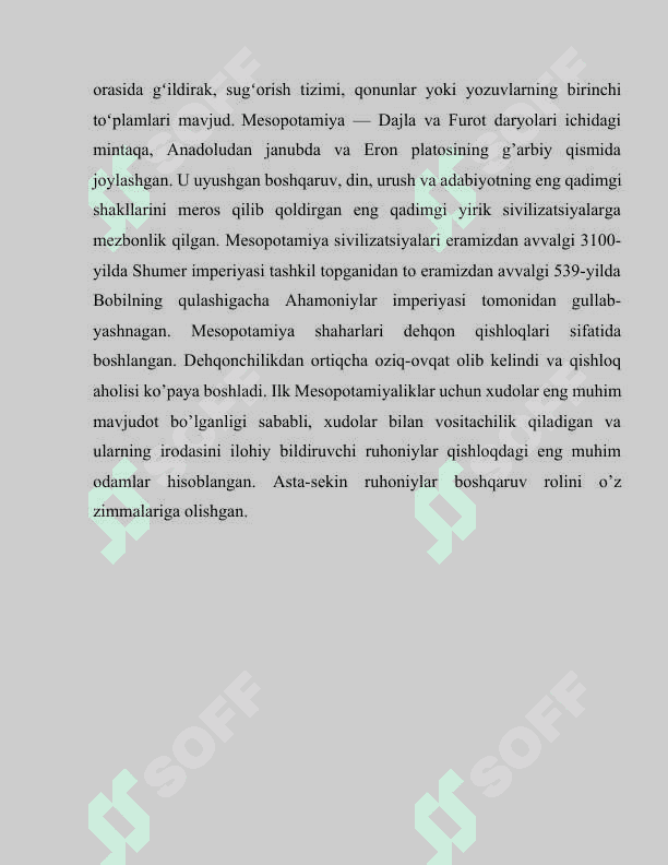 QADIMGI MESOPOTAMIYA YOZMA MANBALARI 3