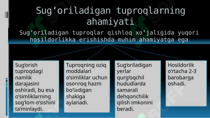 Sugʻoriladigan tuproqlar 4