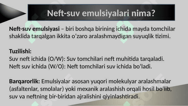 Neft-suv emulsiyalari 3