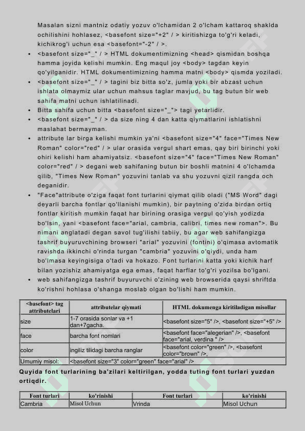 Matn ustida ishlash 7