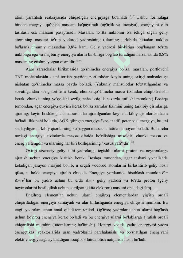 Radio aktivlik a,b,g radioaktivlik qonuni. Atom yadrosining bog'lanish energiyasi 5