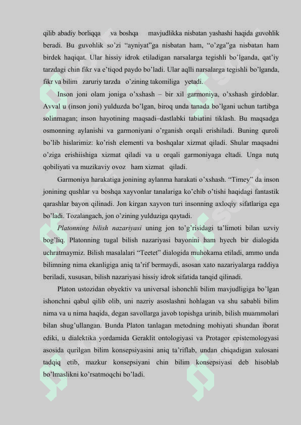 Platon falsafasi 8