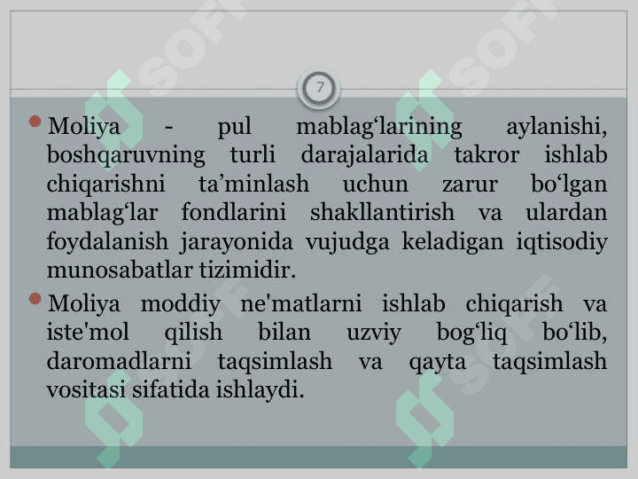BIZNES MOLIYASI 7