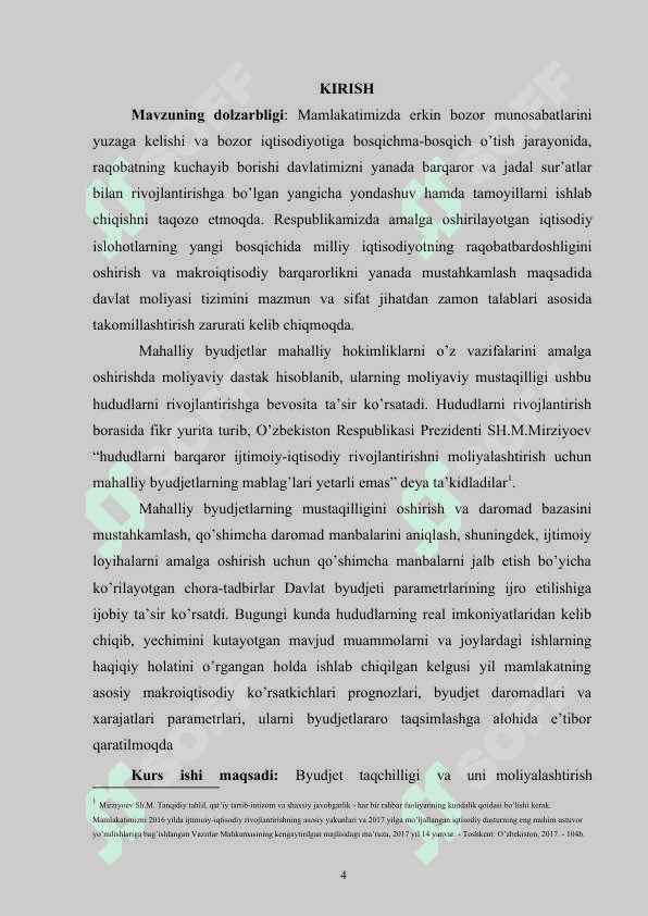 O'ZBEKISTONDA RESPUBLIKASI DAVLAT BUDJETI BUDJET TAQCHILLIGI 2