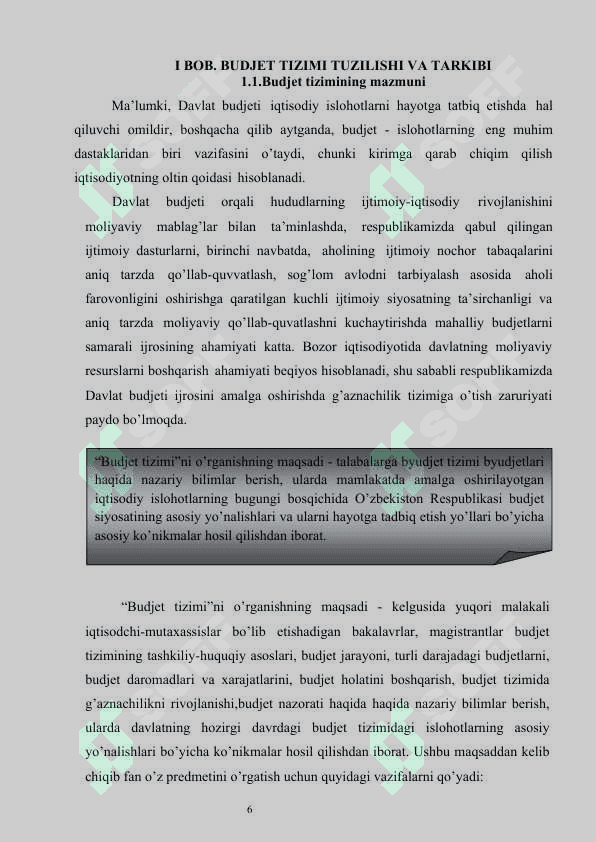 O'ZBEKISTONDA RESPUBLIKASI DAVLAT BUDJETI BUDJET TAQCHILLIGI 4