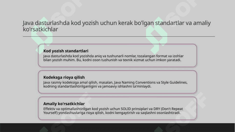 Java tilining asosiy elementlarini tahlil qilish 4