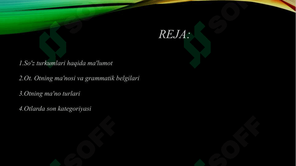 Mustaqil so'z turkumlari 2