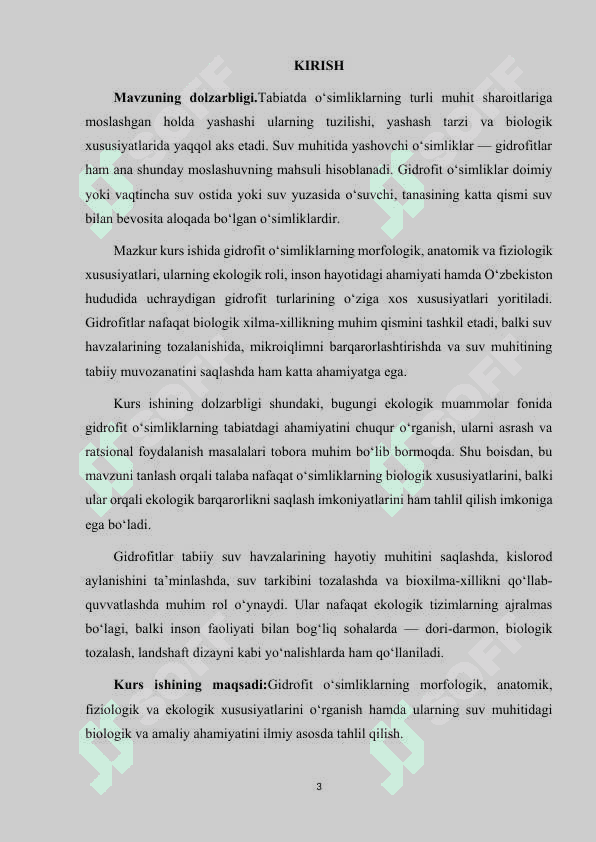 GIDROFIT O'SIMLIKLAR VA ULARNING XOSSALARI 3