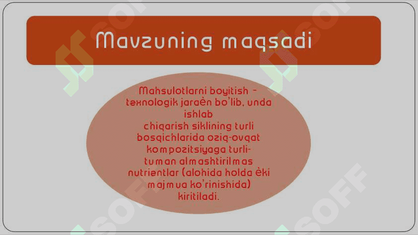 Boyitilgan mahsulotlarning tarkibini aniqlash 2