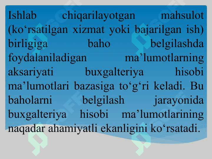 Transfert bahoni shakllantirish 2