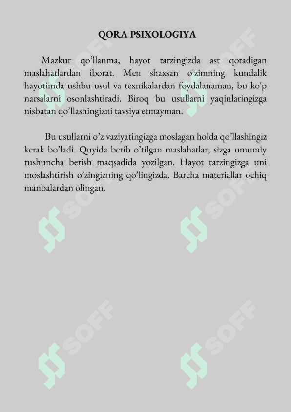 Qora Psixologiya 2