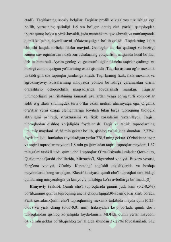 Cho’l zonasi tuproqlari 6