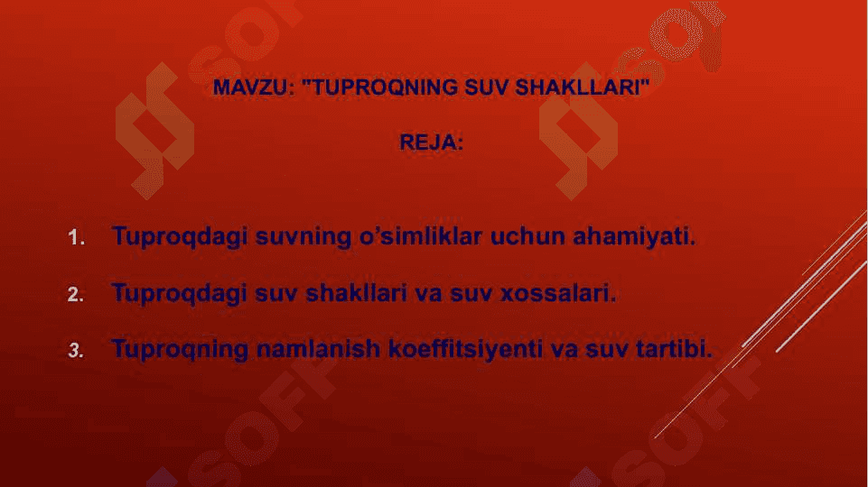 Tuproqning suv shakllari 2