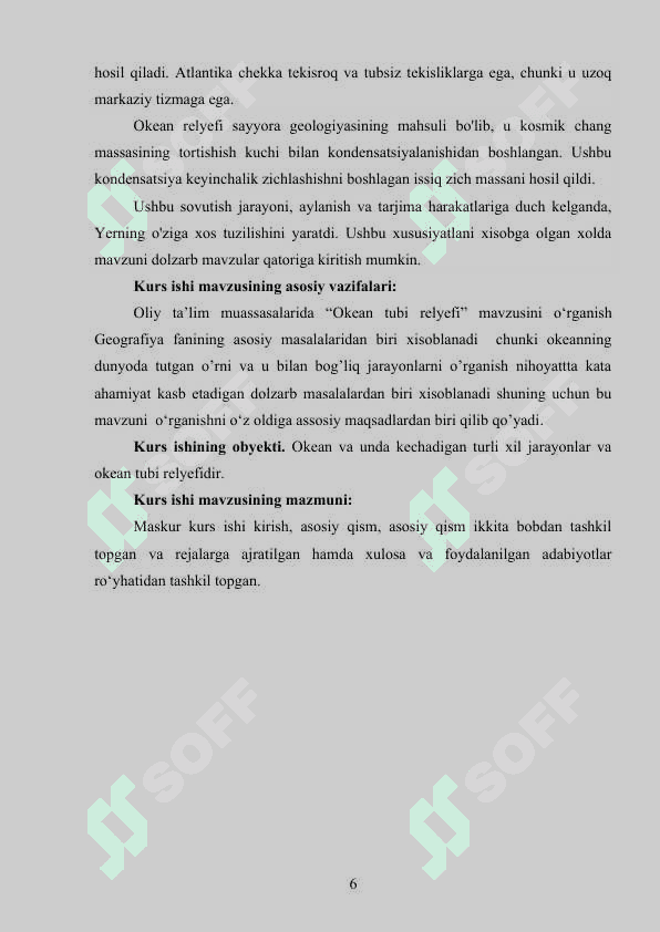 Okean tubi relyefi 6