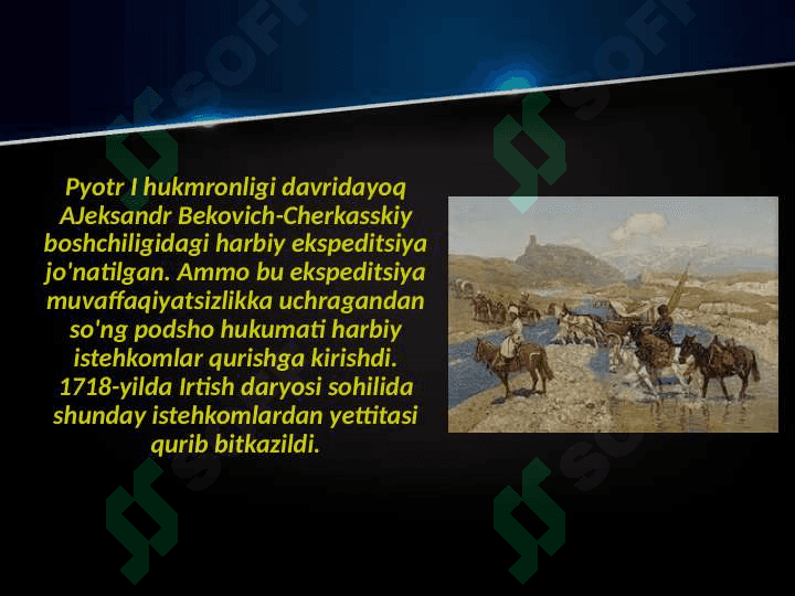 XIX asr oxiri XX asr boshlarida Rossiya imperiyasi tomonidan O’rta Osiyoni bosib olish uchun istilochilik harakatlarining boshlanishi 4