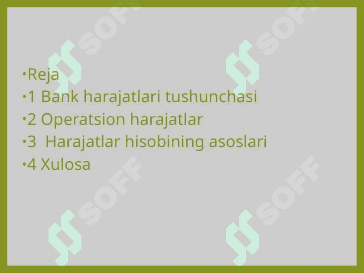 Bank Harajatlari hisobi 2
