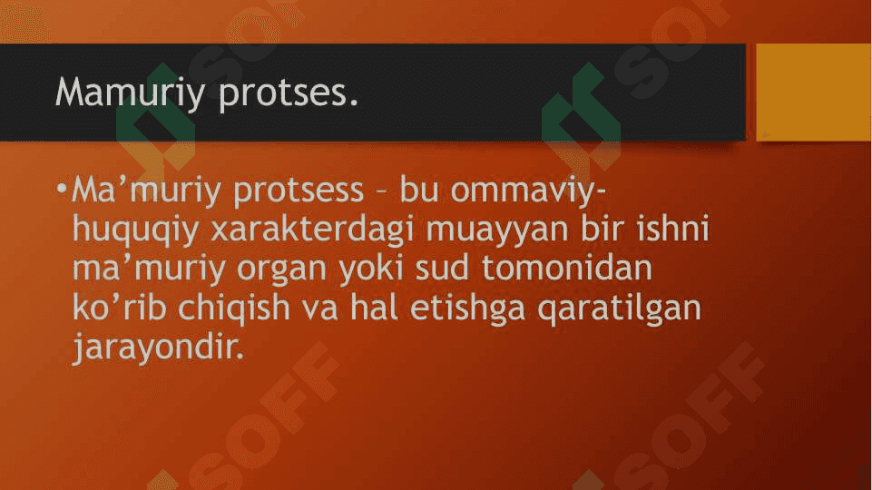 MAMURIY PROTSES 3