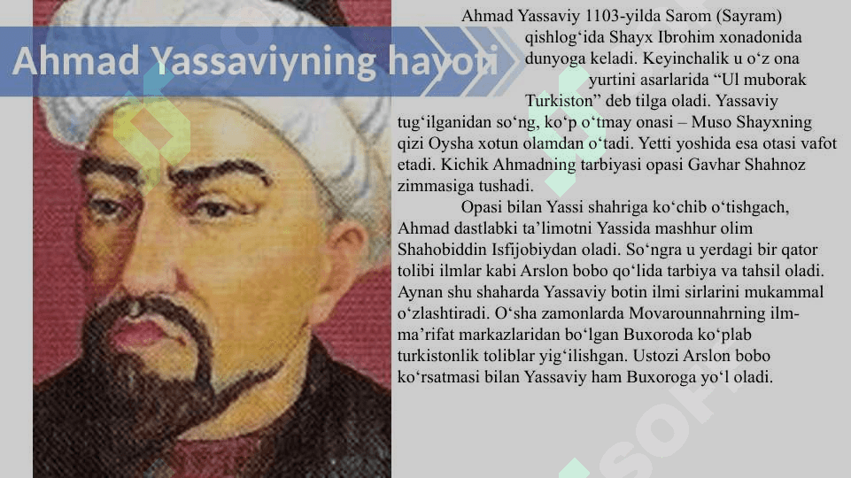 Ahmad Yassaviy talimoti 3