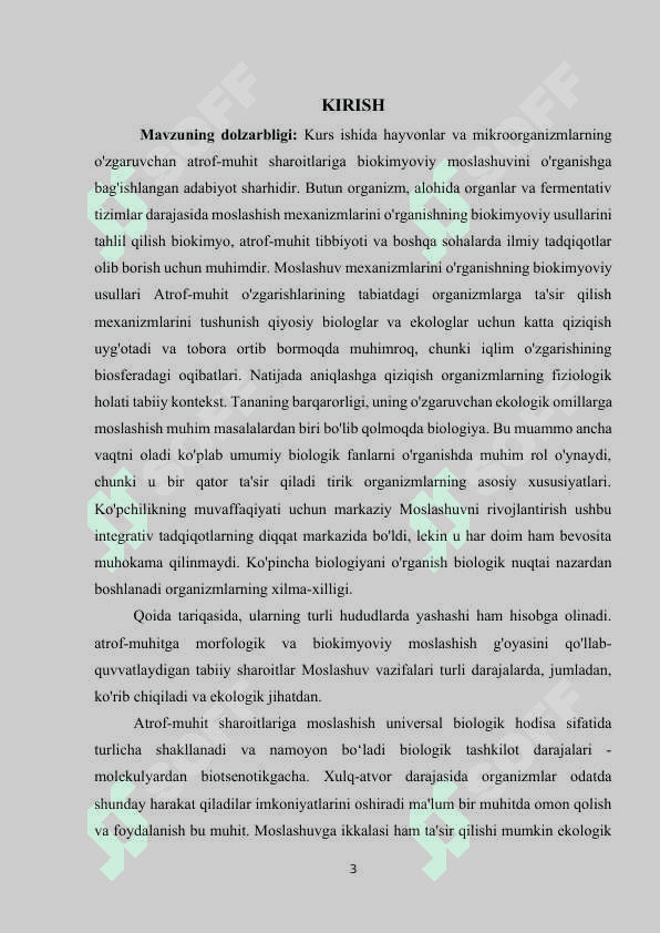 YASHASH MUHITI OMILLARI VA HAYVONLARNING MOSLANISH XUSUSIYATLARI 3