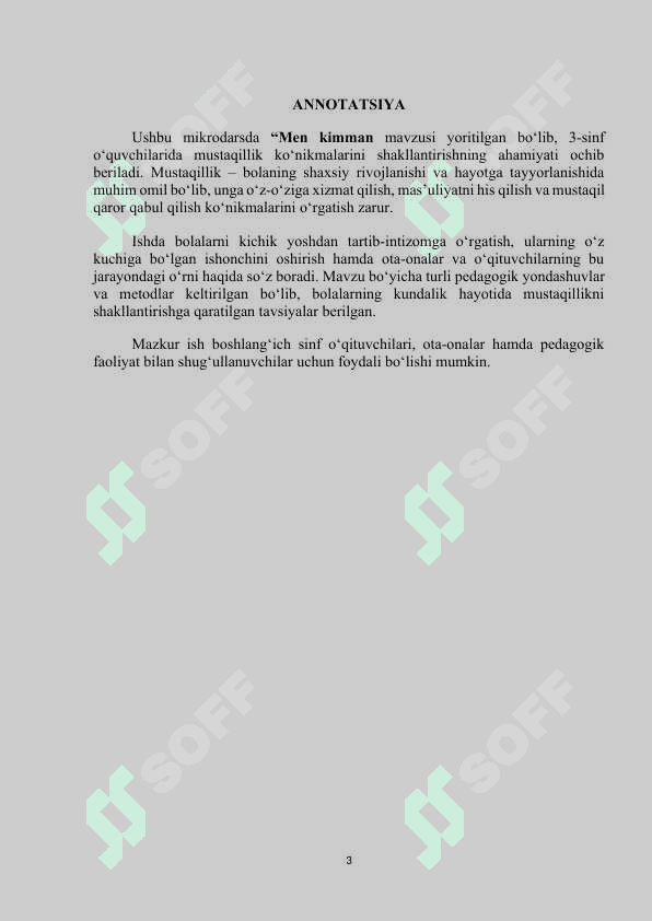 "Men kimman" mavzusida mikro dars (dars ishlanmasi) 3