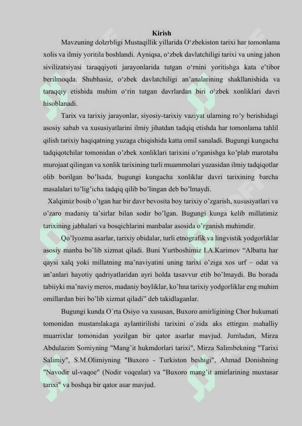 Buxoro аmirligi davri  tarixiga oid  manbalar 3