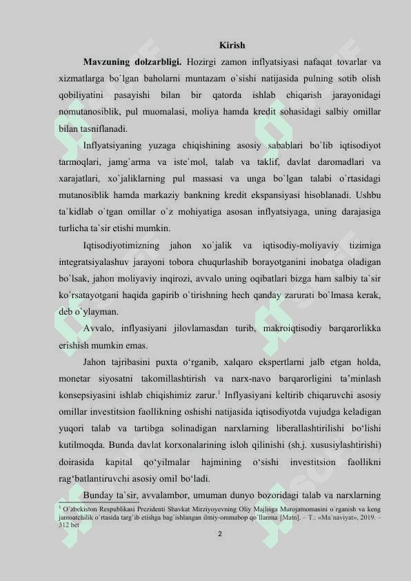 RIVOJLANGAN MAMLAKATLARDA INFLYATSIYASI OʻSISH SURATI DINAMIKASI VA TAHLILI 2