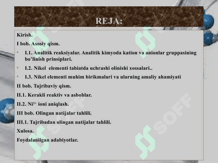 Nikel elementi analitikasi 2