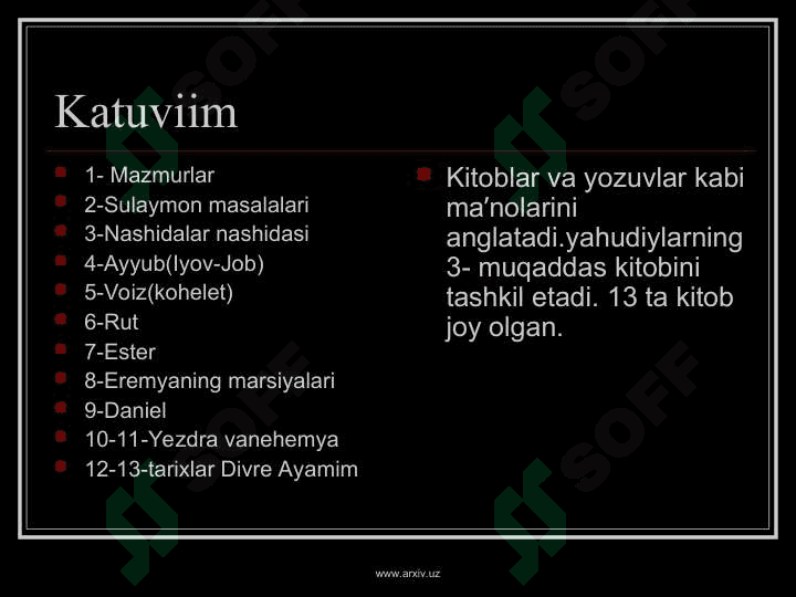 Yahudiylik dini haqida 8
