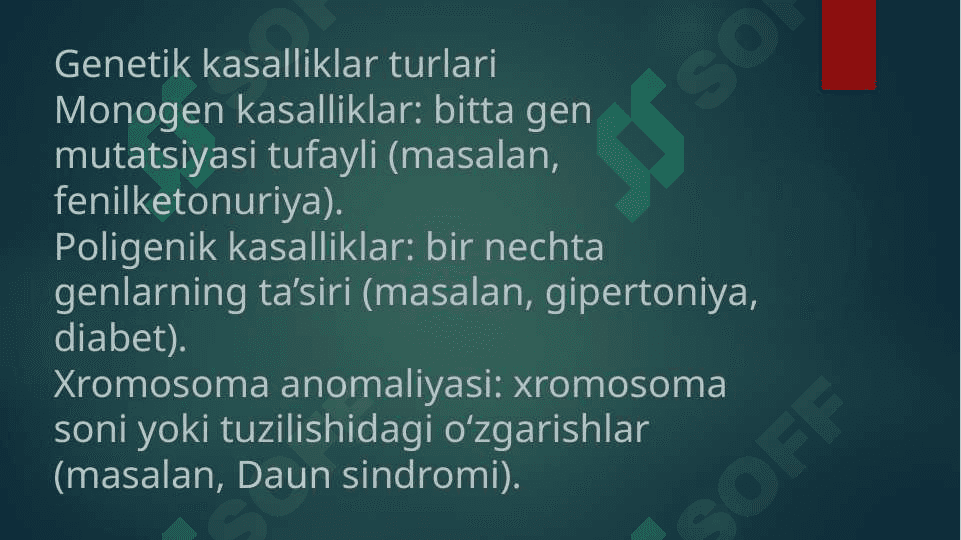 Genetik kasalliklarning molekulyar diagnostikasi asoslari 4