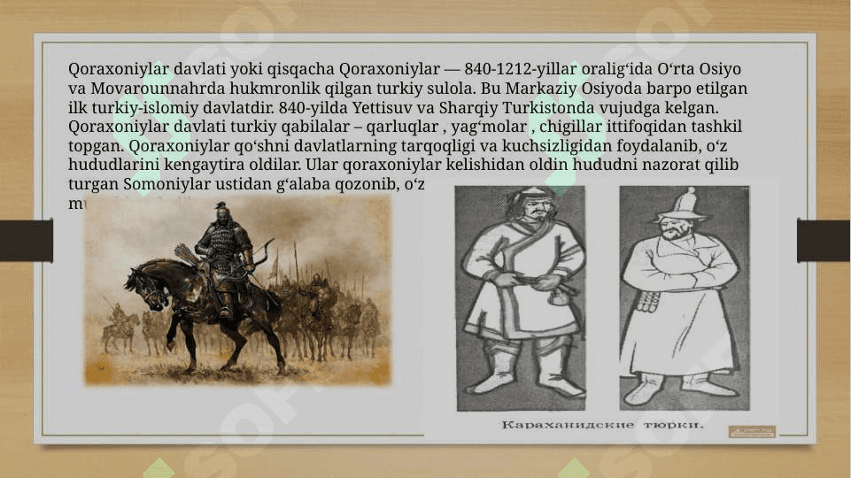 Qoraxoniylar davlati tarixi 6