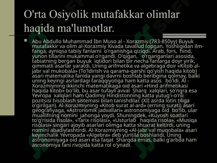 O`rta Osiyoda uyg`onish davri 4